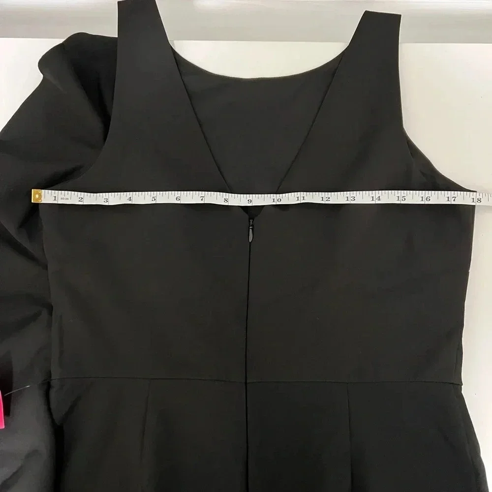 Belle Badgley Mischka Allison Side Ruffle Jumpsuit Size 10